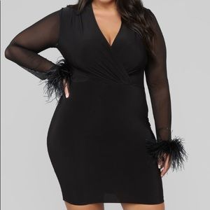 Long Sleeve Surplice Mini Dress